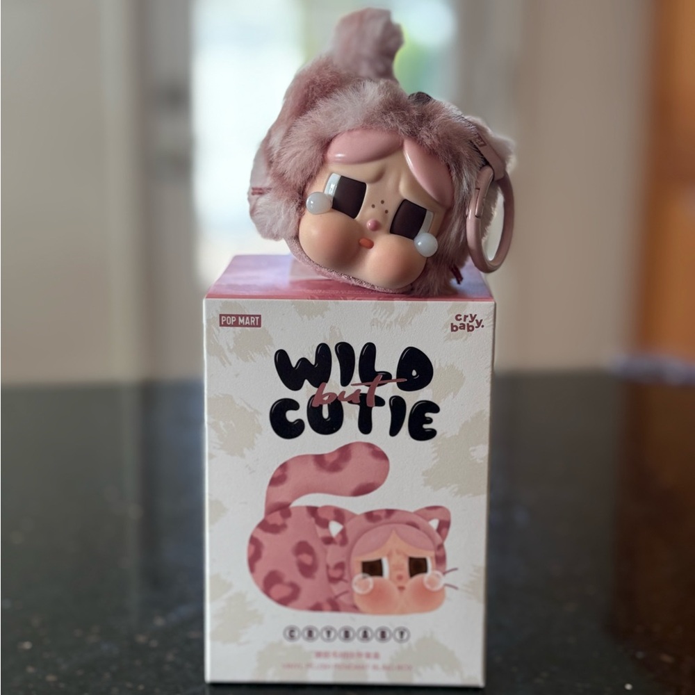Pop Mart Wild but Cutie Crybaby plush pendant - Pink Cutie